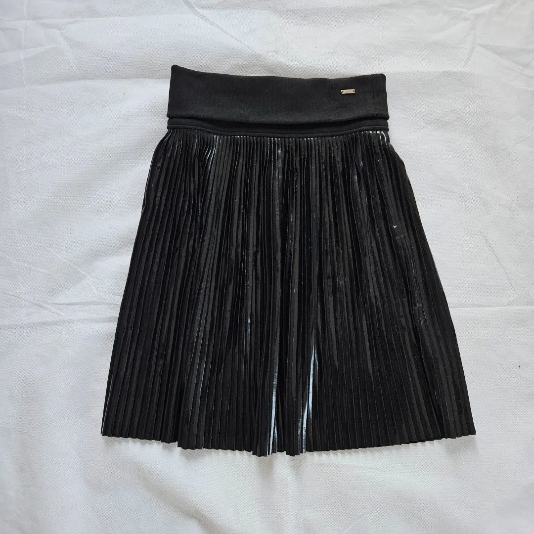 Givenchy black pleated mini skirt