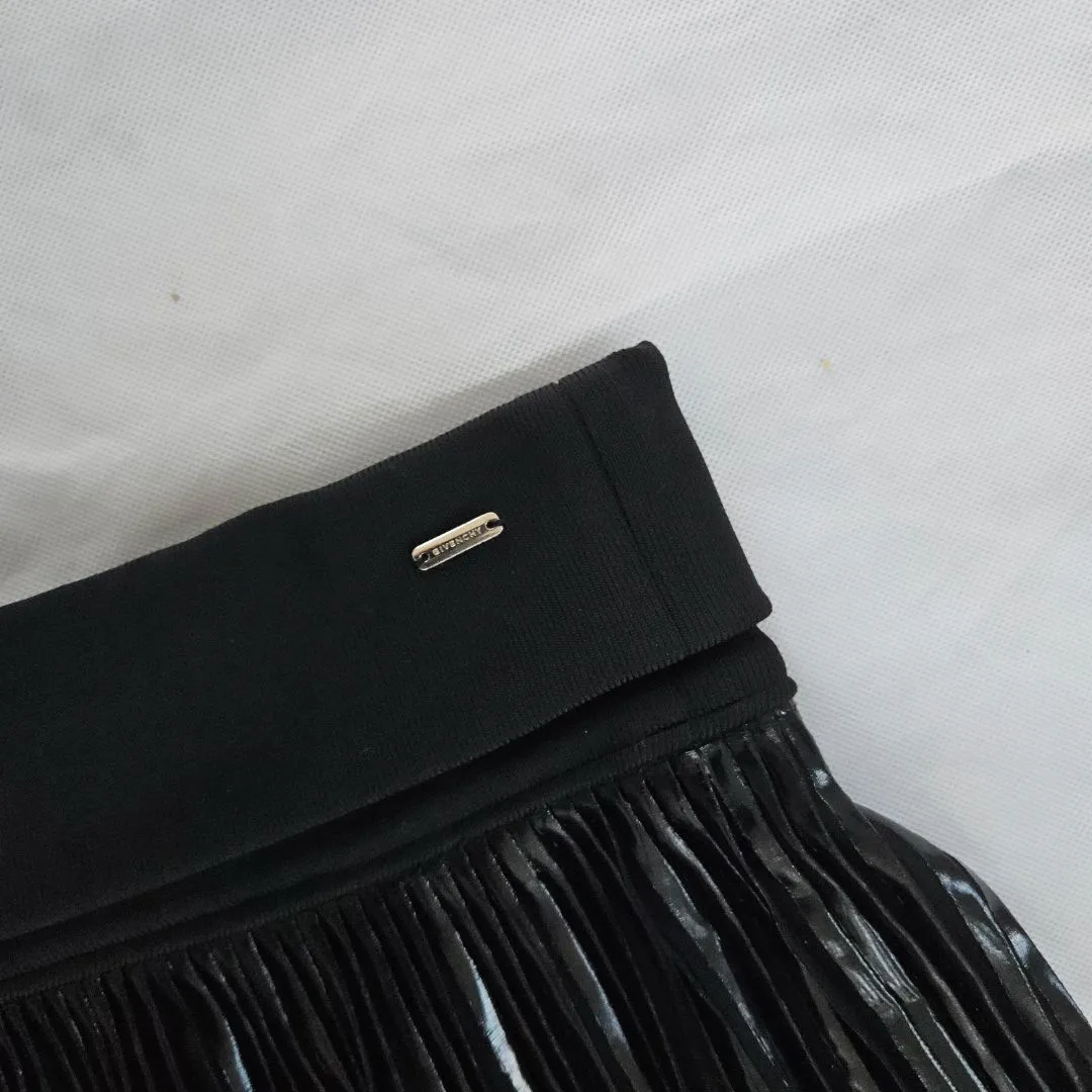 Givenchy black pleated mini skirt
