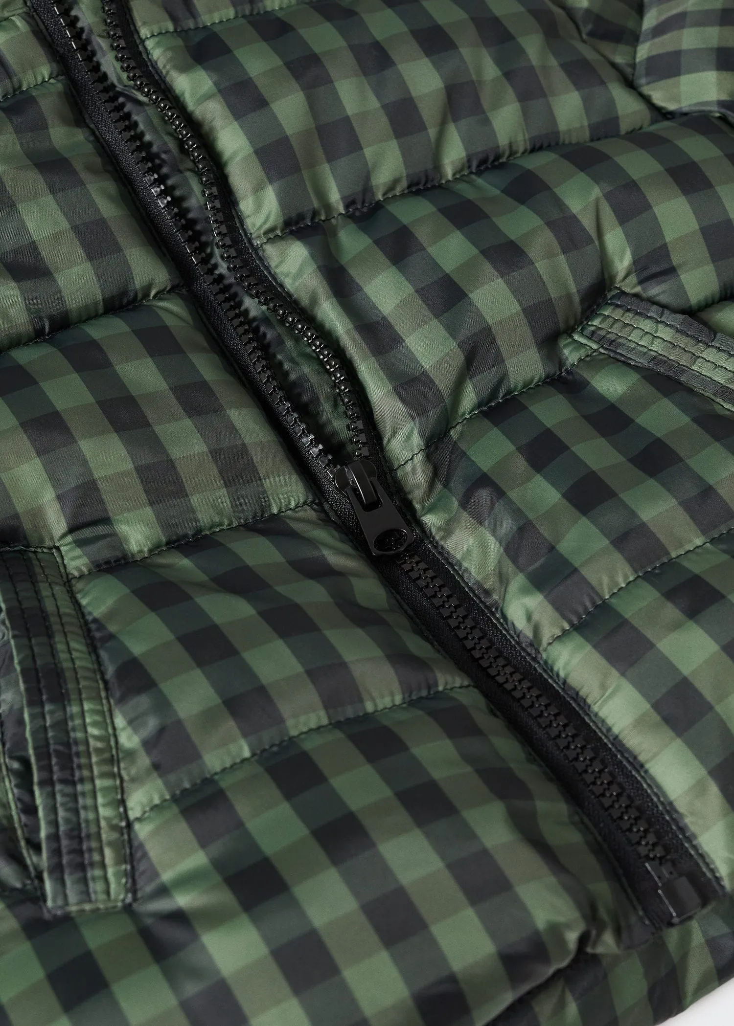 Hood quilted coat