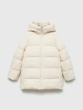 Hooded quilted coat