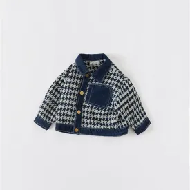 Houndstooth Quilted Casual Denim Jacket