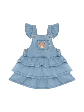 Huxbaby Huxbear Knit Denim Frill Pinafore