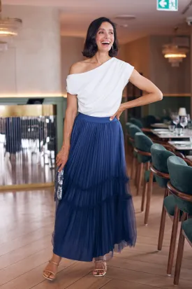 Jemma Reversible Skirt Navy