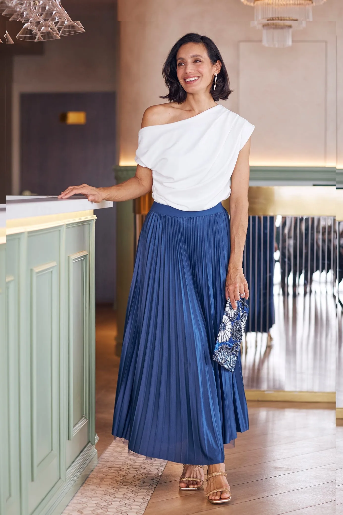 Jemma Reversible Skirt Navy