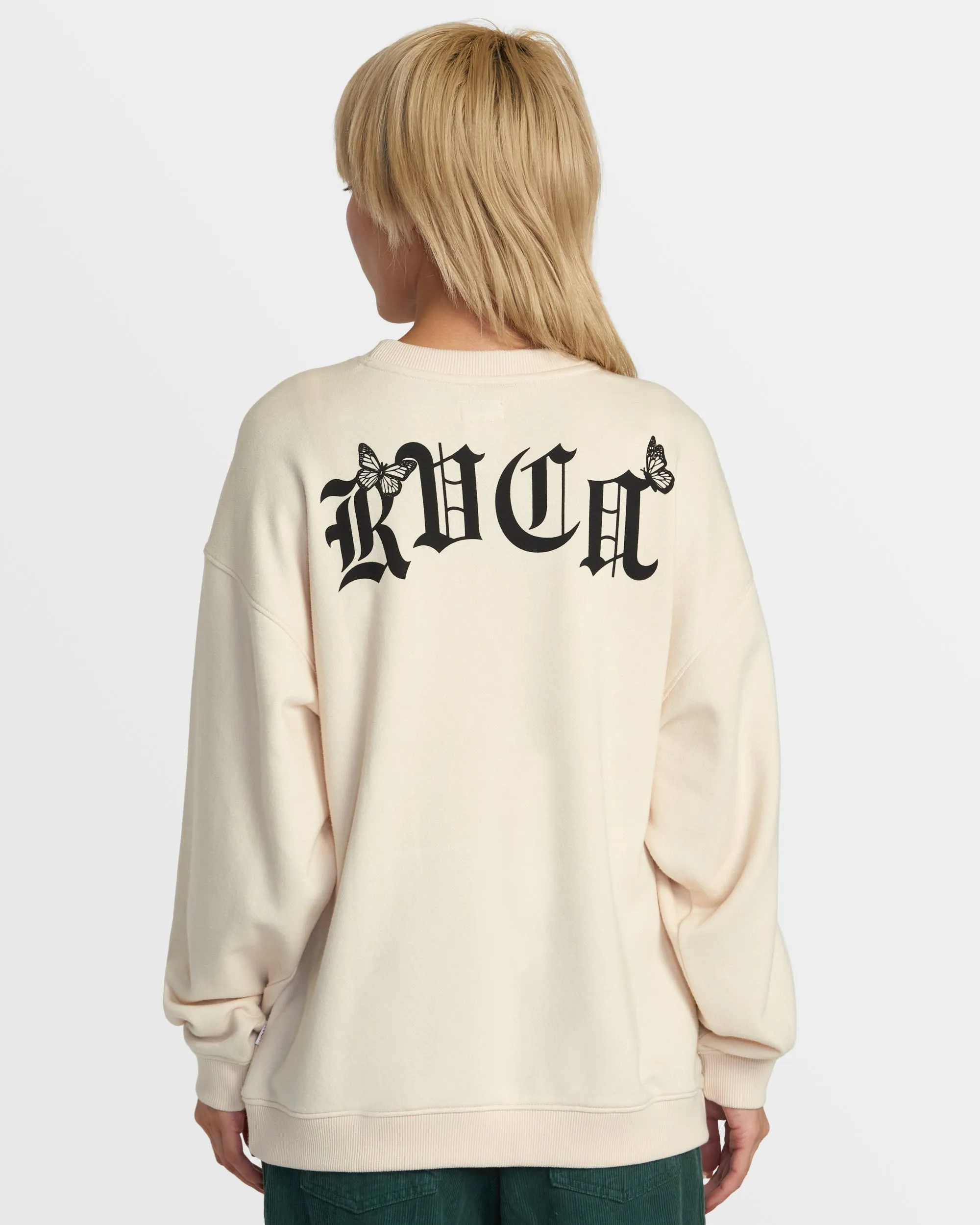 Just Floatin Crew Sweatshirt - Latte