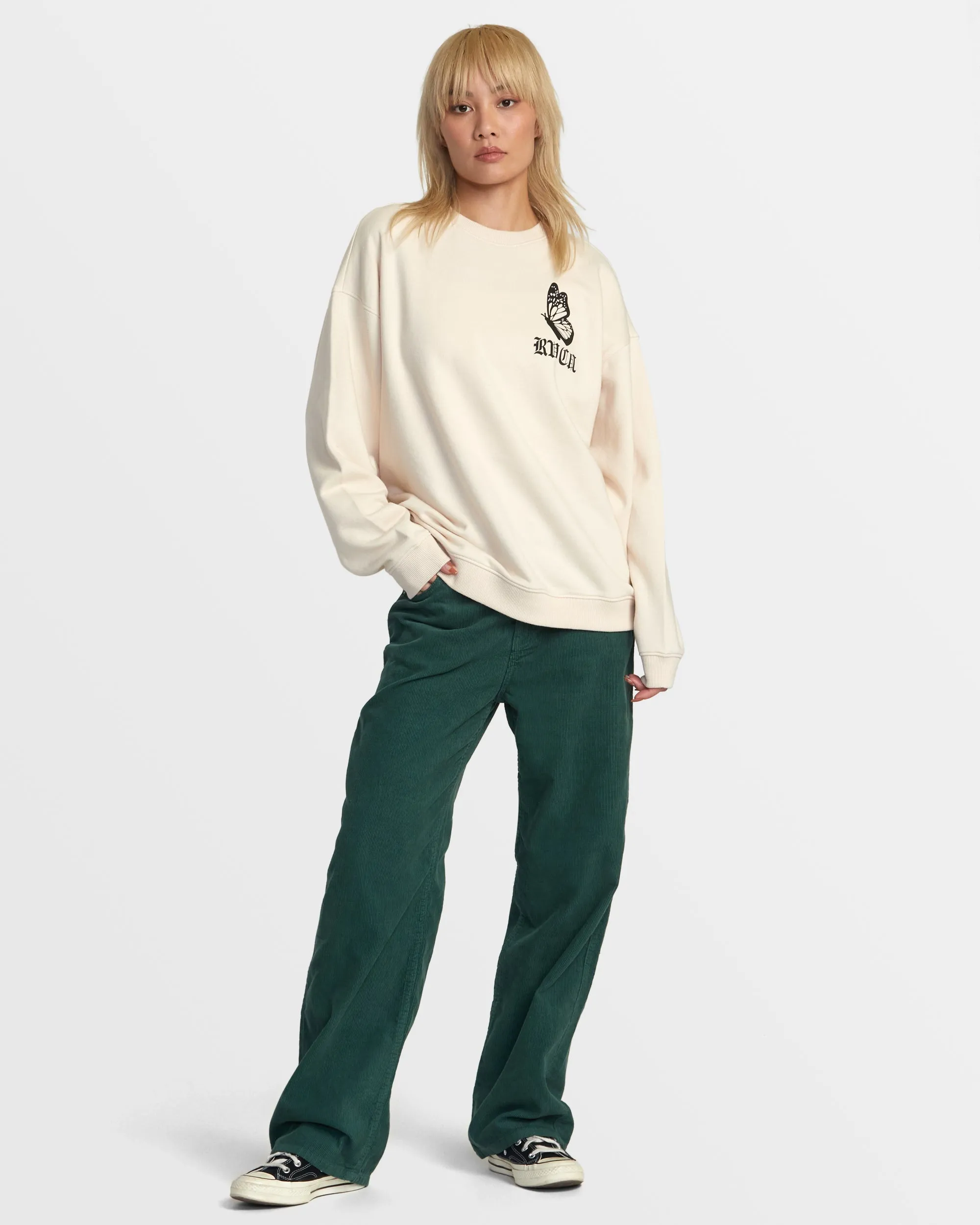 Just Floatin Crew Sweatshirt - Latte