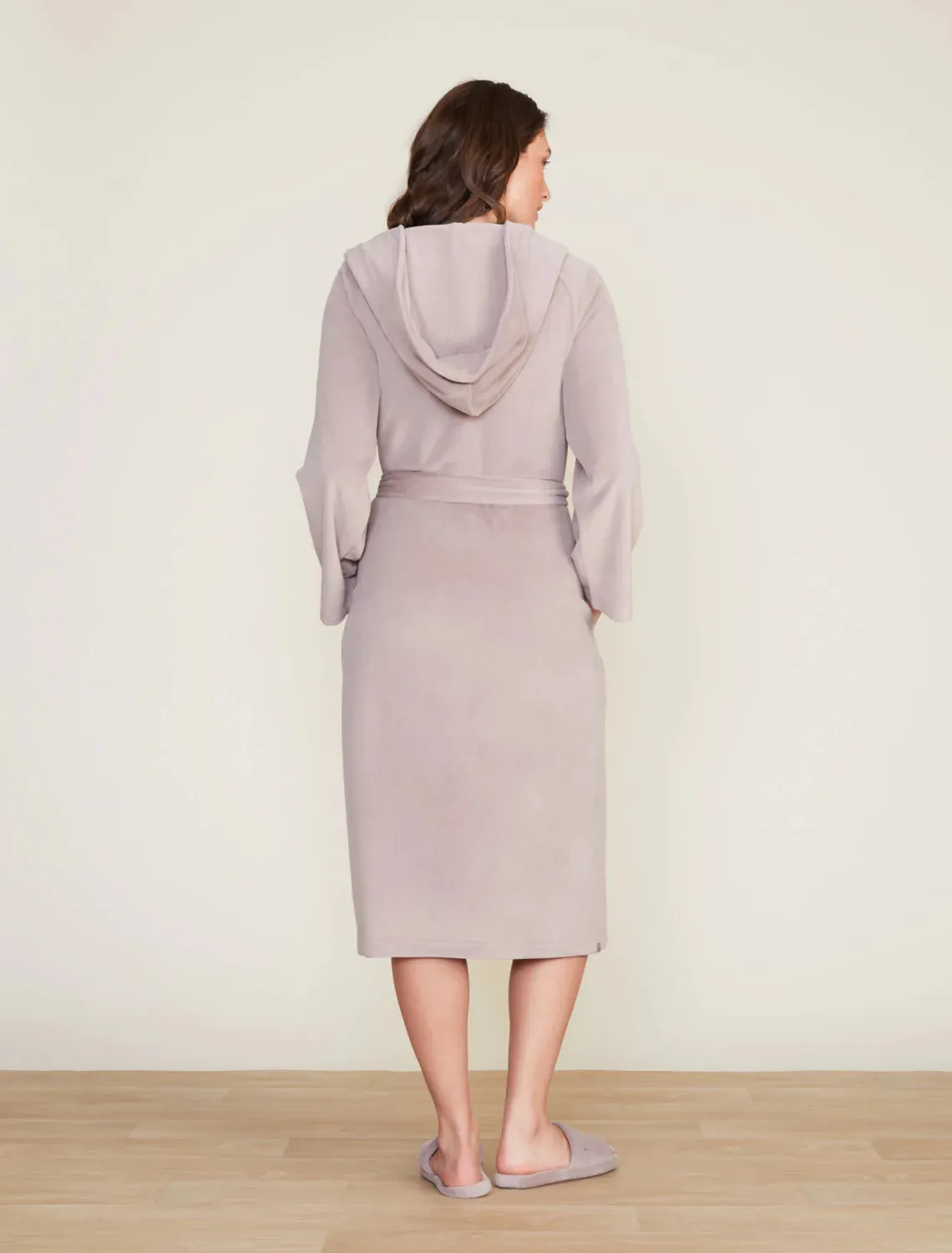 LuxeChic® Hooded Robe - Deep Taupe