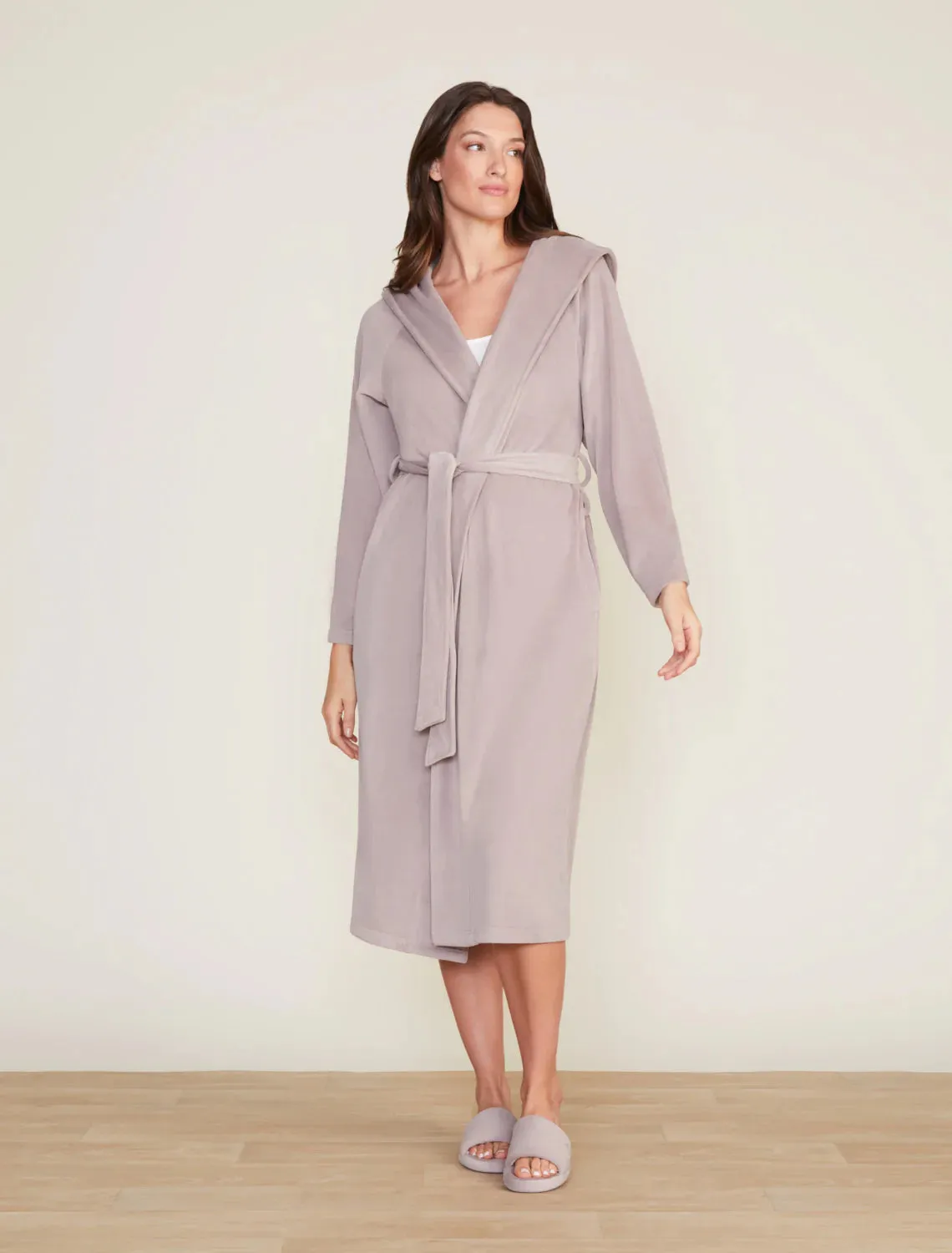LuxeChic® Hooded Robe - Deep Taupe