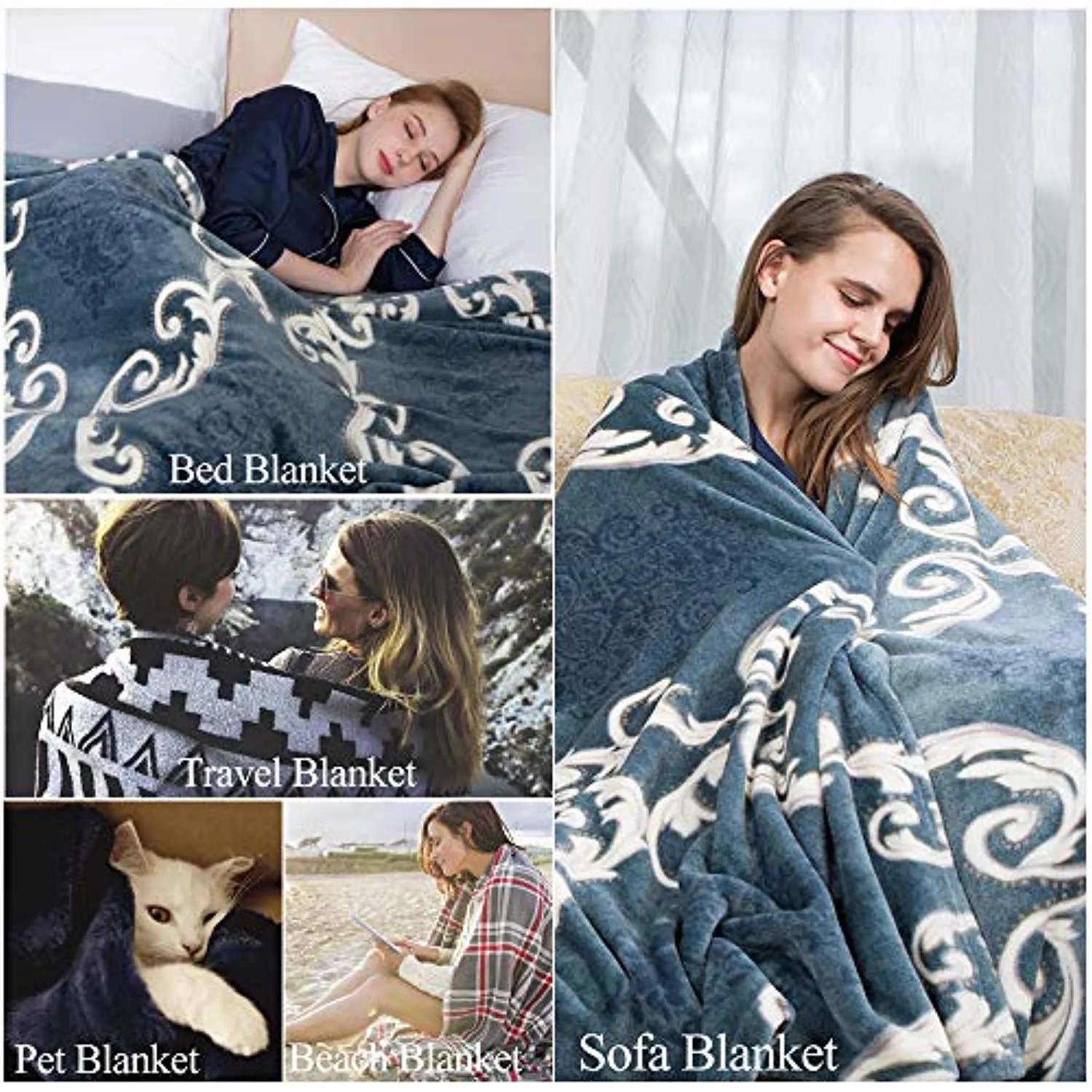 Luxury Flannel Fleece Blanket -  Ultra Plush