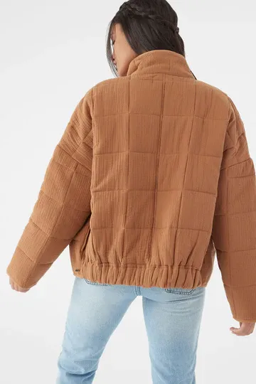 Mabeline Brown Quilted Jacket