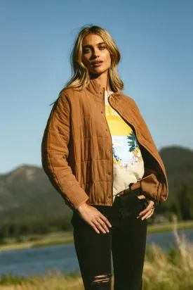 Mabeline Brown Quilted Jacket