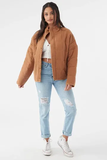 Mabeline Brown Quilted Jacket