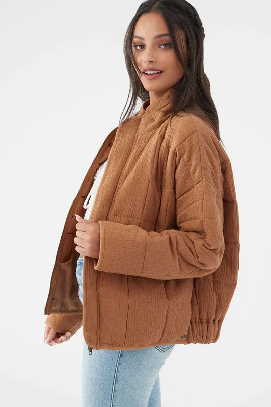 Mabeline Brown Quilted Jacket