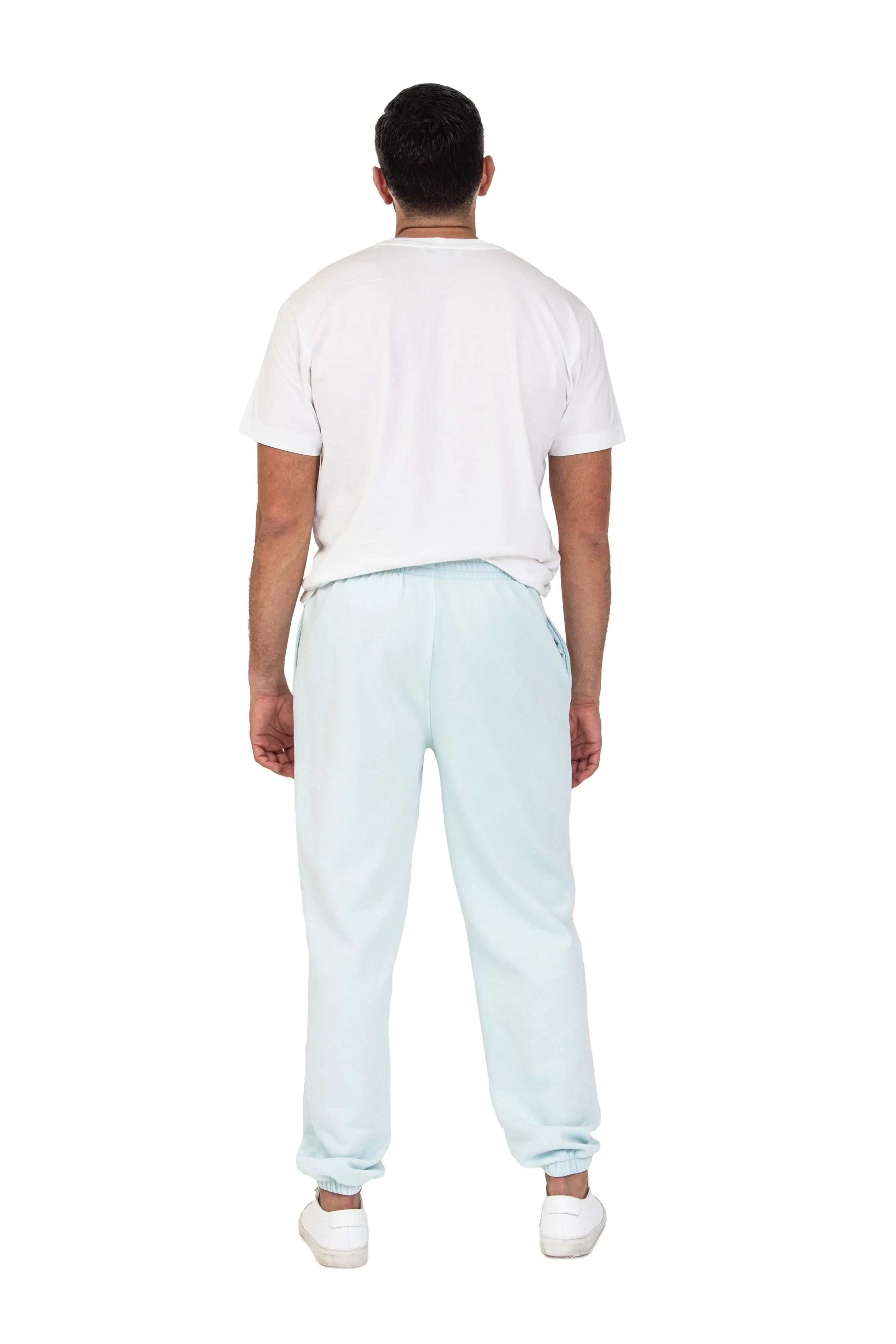 Men's premium fleece relaxed joggers in Vintage Ice Blue