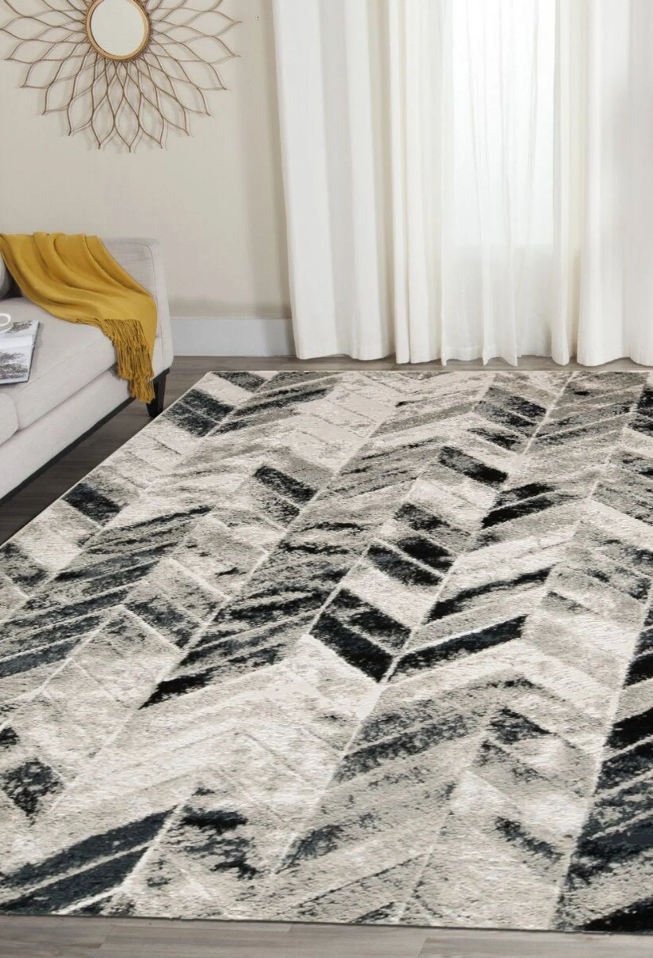 Metallic Contemporary Rug