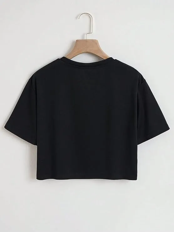 Midnight Chic Crop T-Shirt