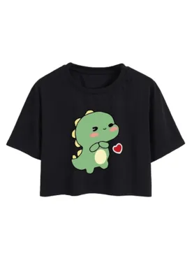 Midnight Chic Crop T-Shirt