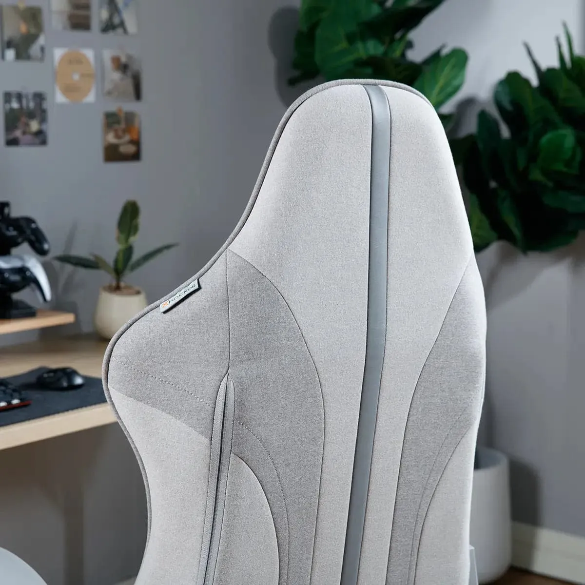 Mysa Office Gaming Chair, Gray, Gray Base