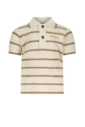 NEWMAN striped polo Camel