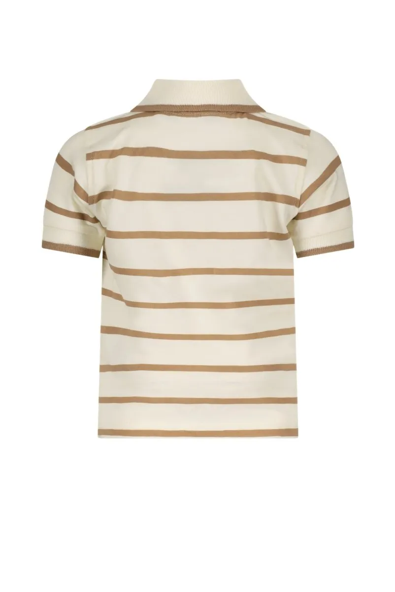 NEWMAN striped polo Camel
