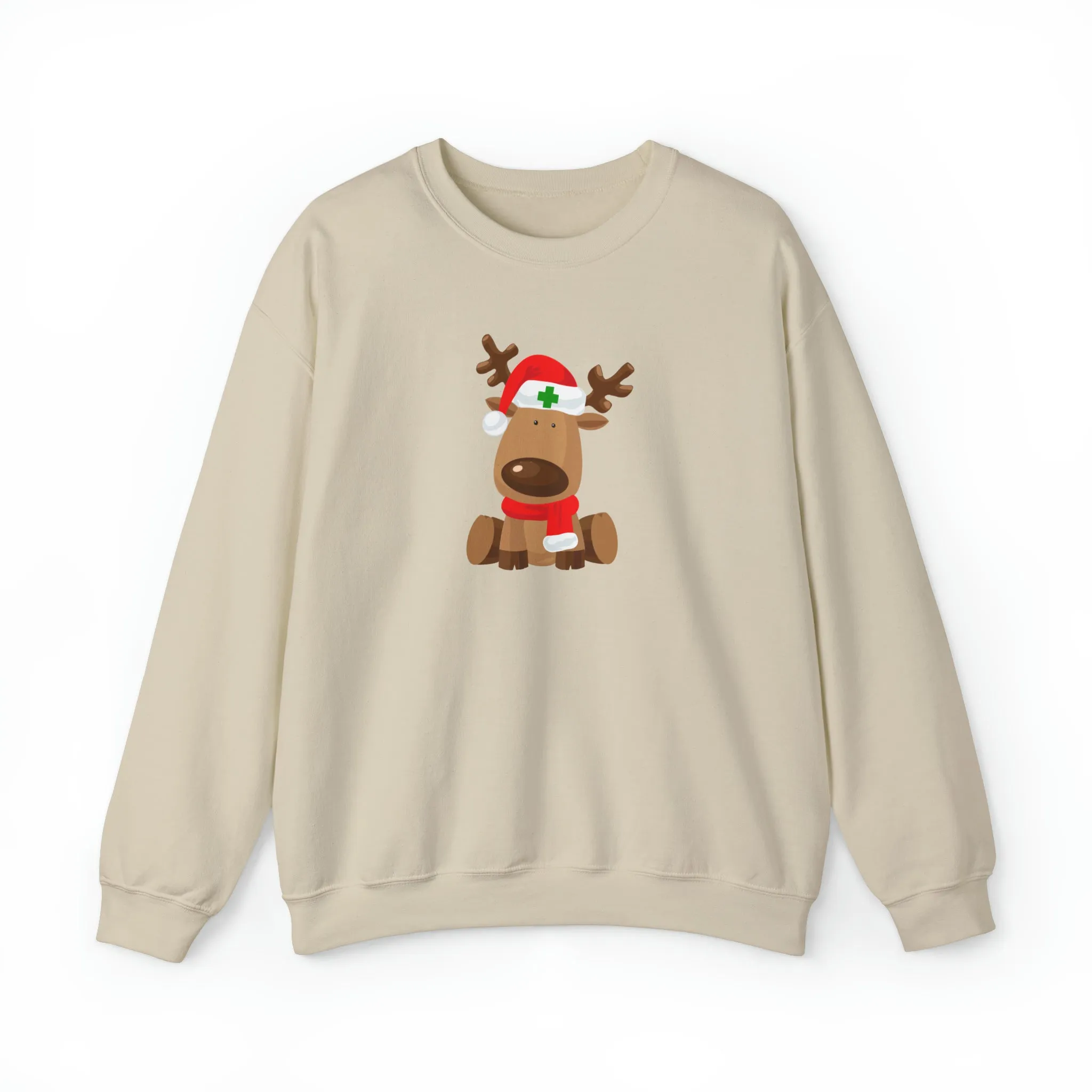 Nurse Christmas Reindeer Unisex Heavy Blend™ Crewneck Sweatshirt
