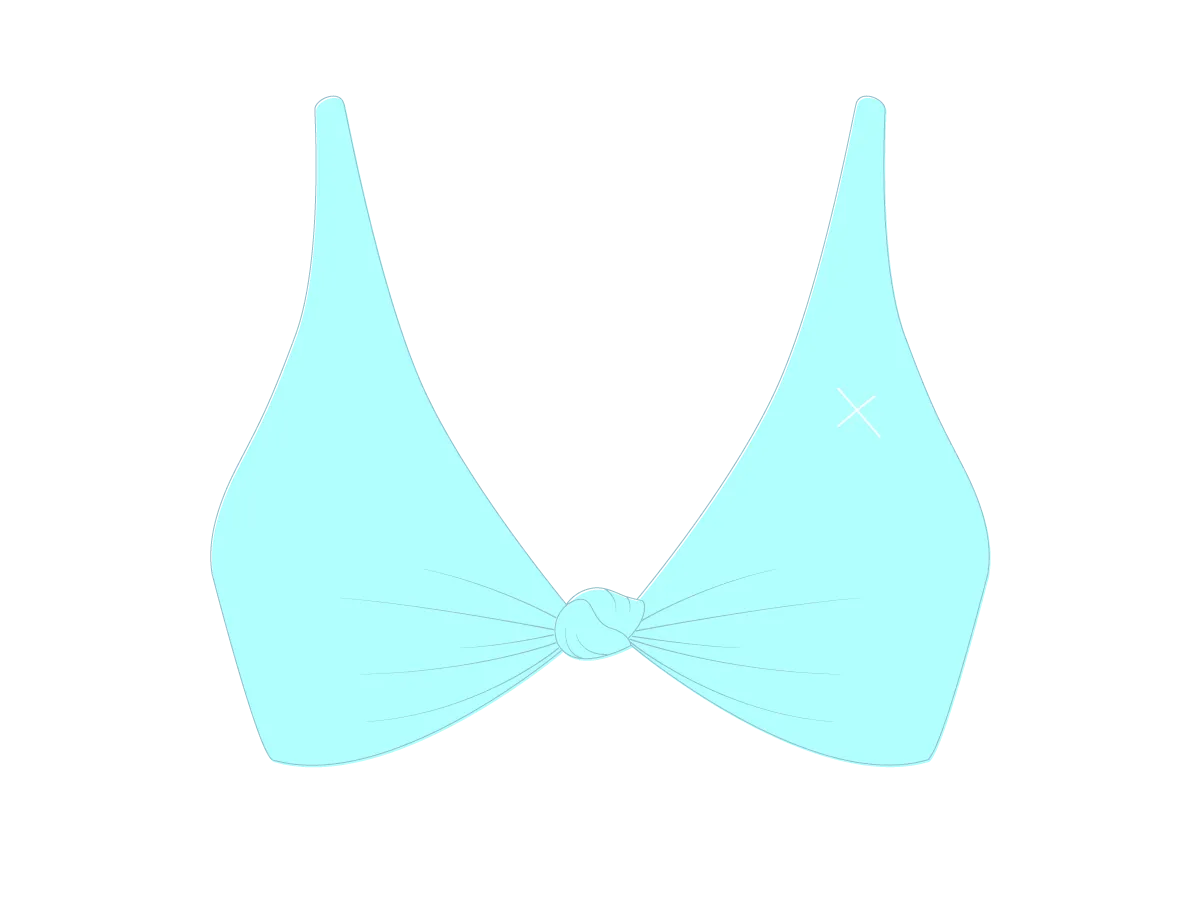 Off-Blue Twist Top