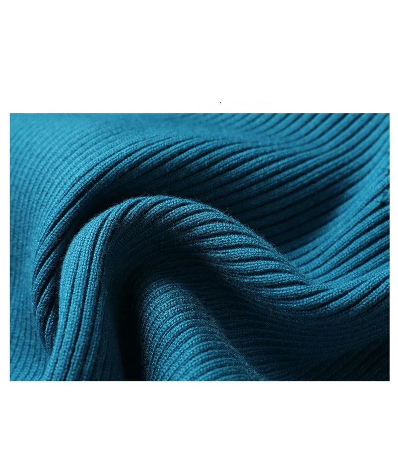One Size Fits Most Jacquard Knit Maxi Sweater Dress