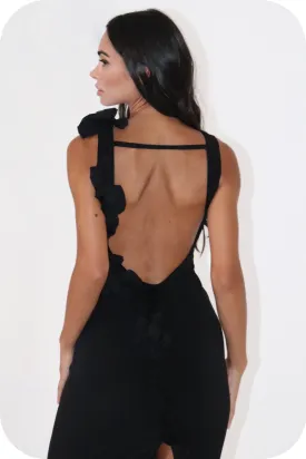 Open Back Tango Dress With Pleated Details