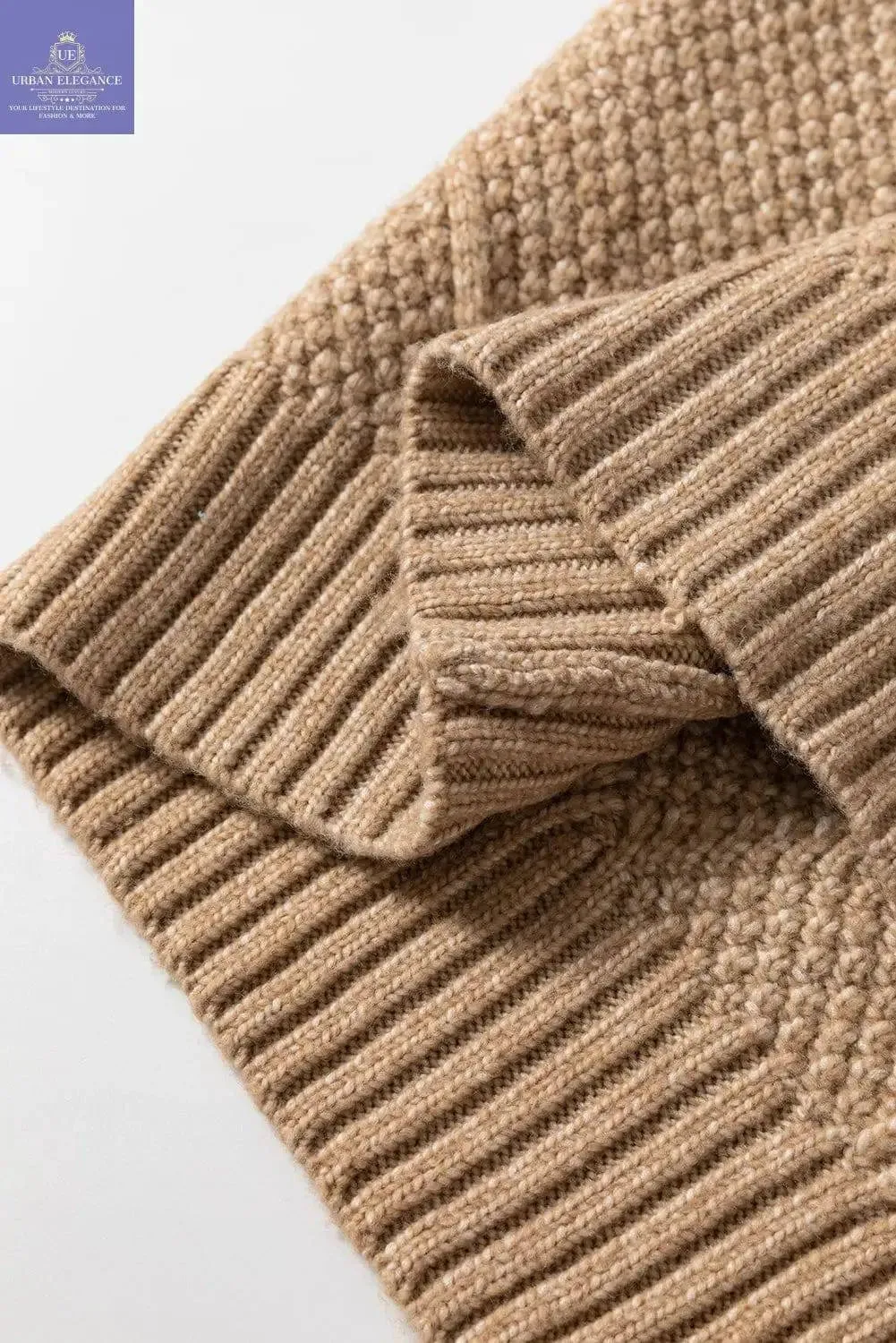 Parchment Cable Knit Sweater Dress