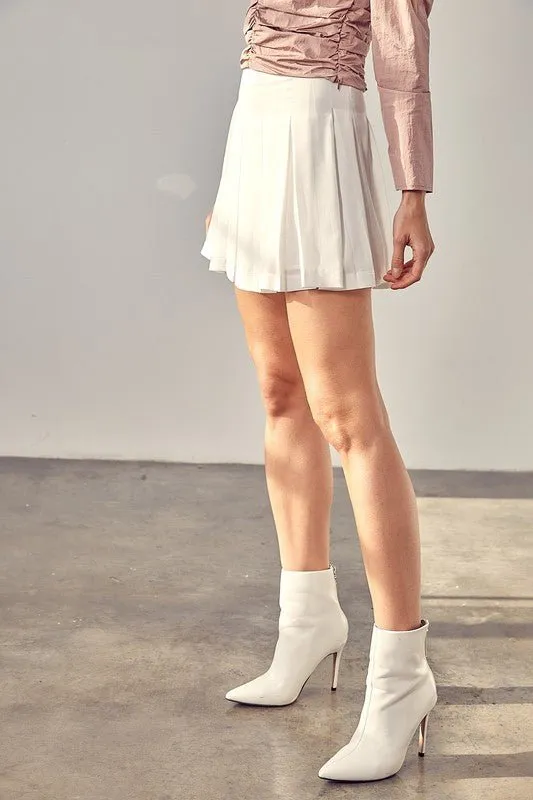 Pleated Mini Skort