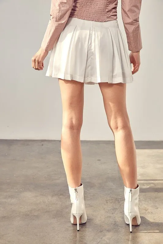 Pleated Mini Skort