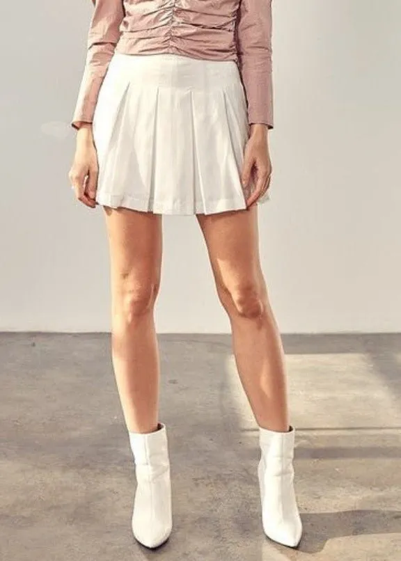 Pleated Mini Skort
