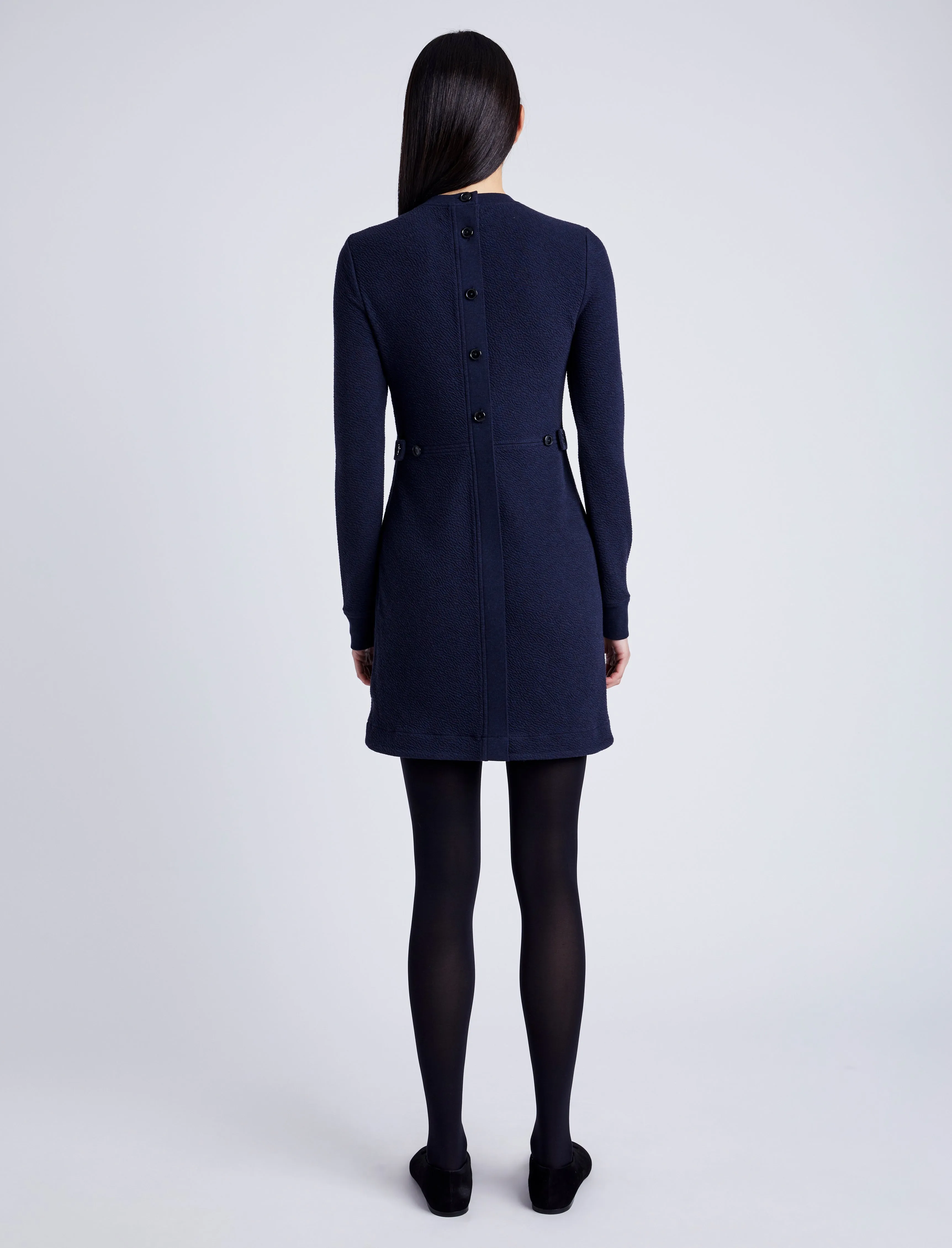 Proenza Schouler Apollo Knit Dress in Cloque in Ink Melange