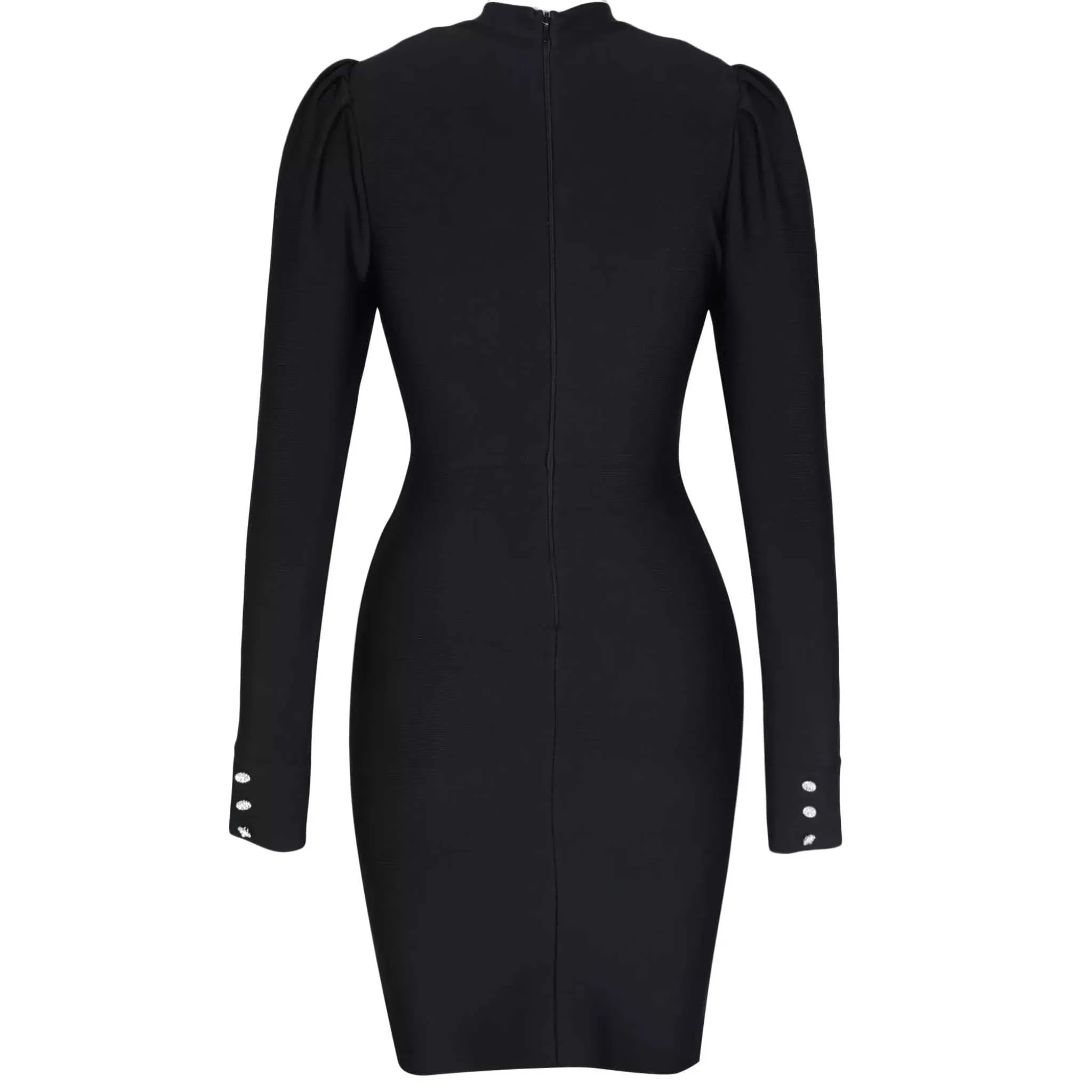 Puffy Sleeve Sweater Dress
