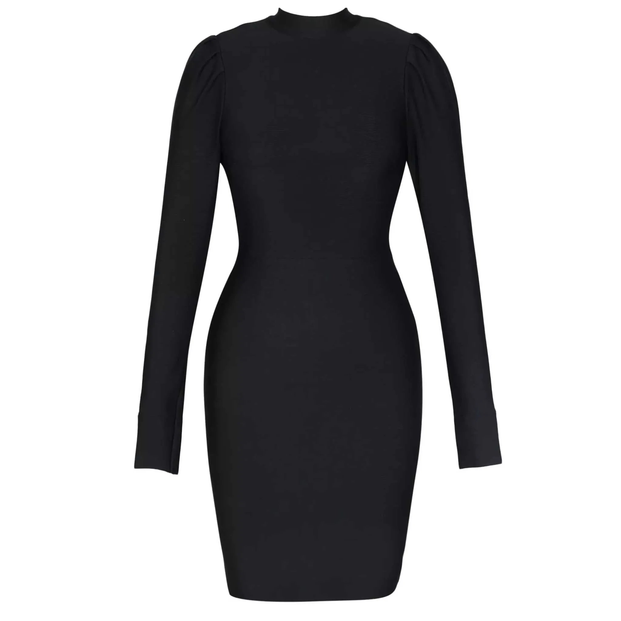 Puffy Sleeve Sweater Dress
