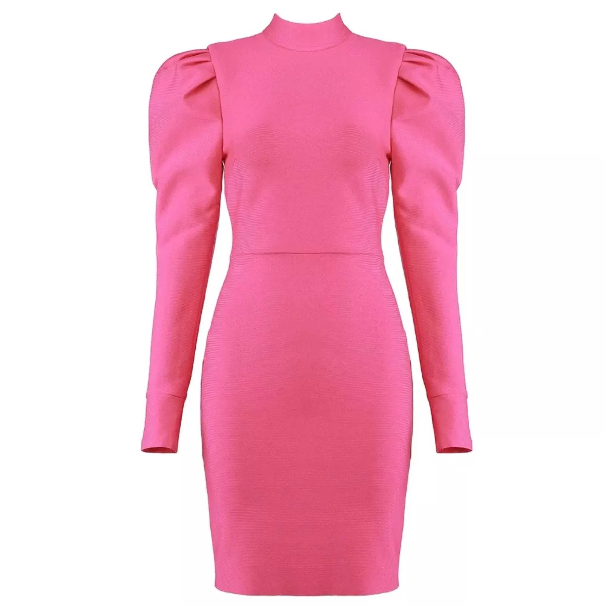 Puffy Sleeve Sweater Dress