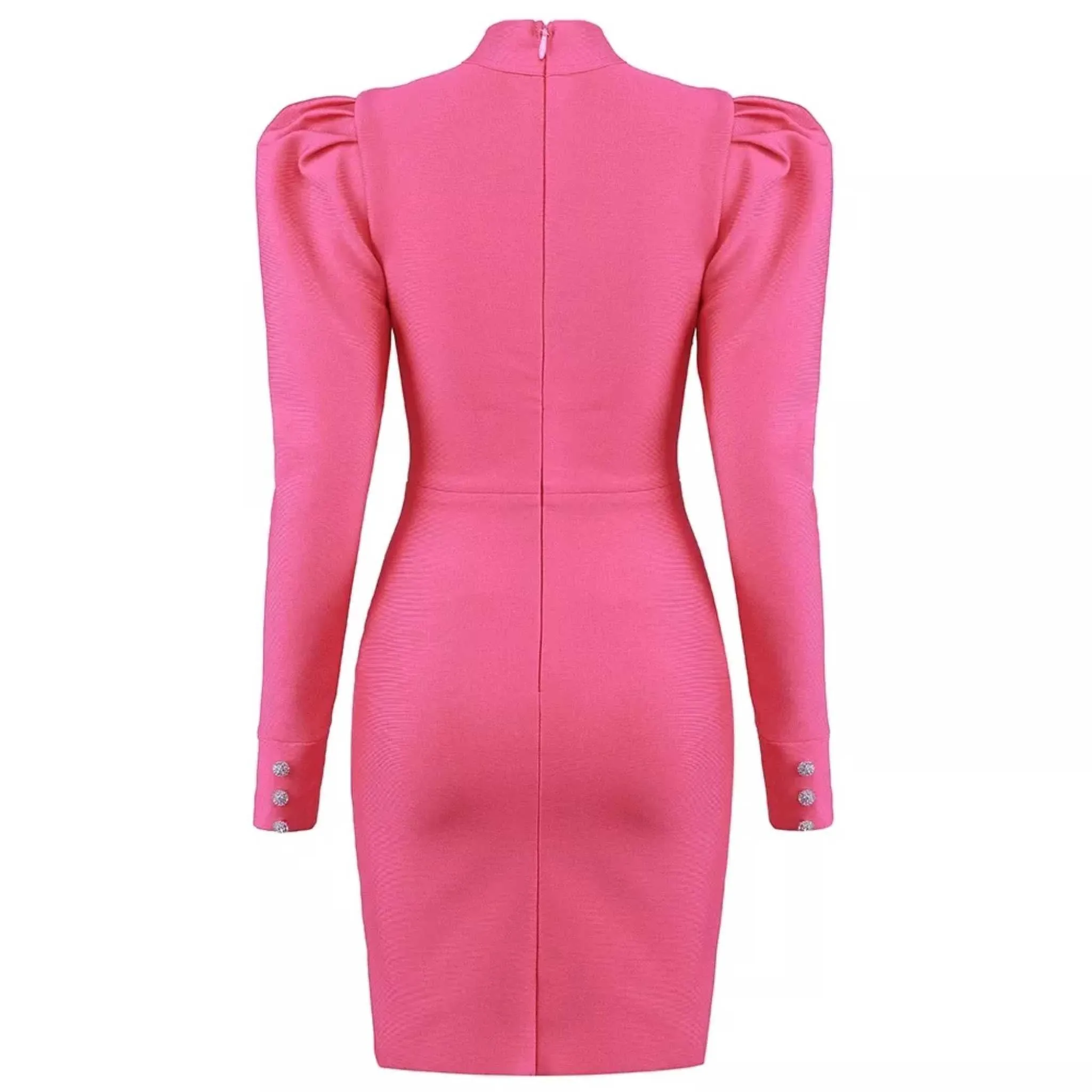 Puffy Sleeve Sweater Dress
