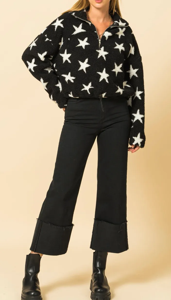 Quarter Zip Star Teddy Pullover