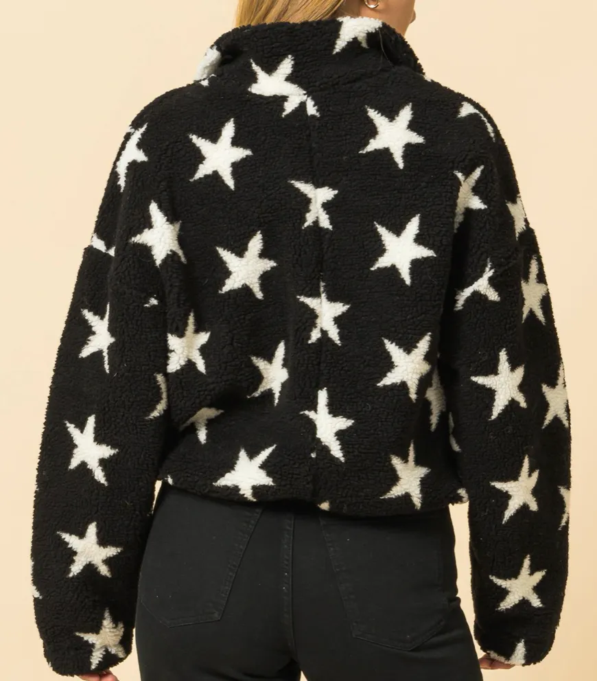 Quarter Zip Star Teddy Pullover