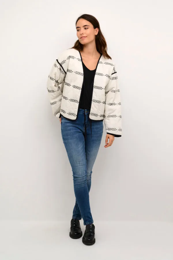 Quilted Jacket Black Winter White