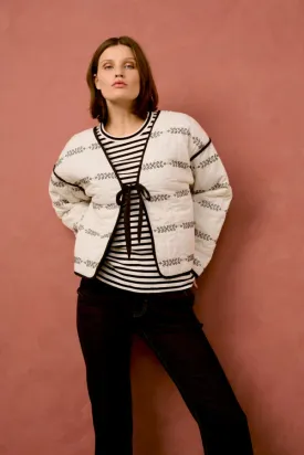 Quilted Jacket Black Winter White