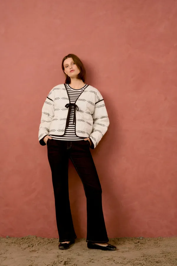 Quilted Jacket Black Winter White