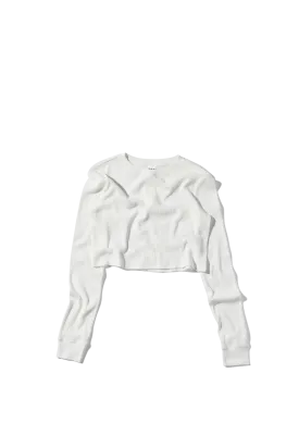 Ready to Dye Cropped Thermal Longsleeve Tee