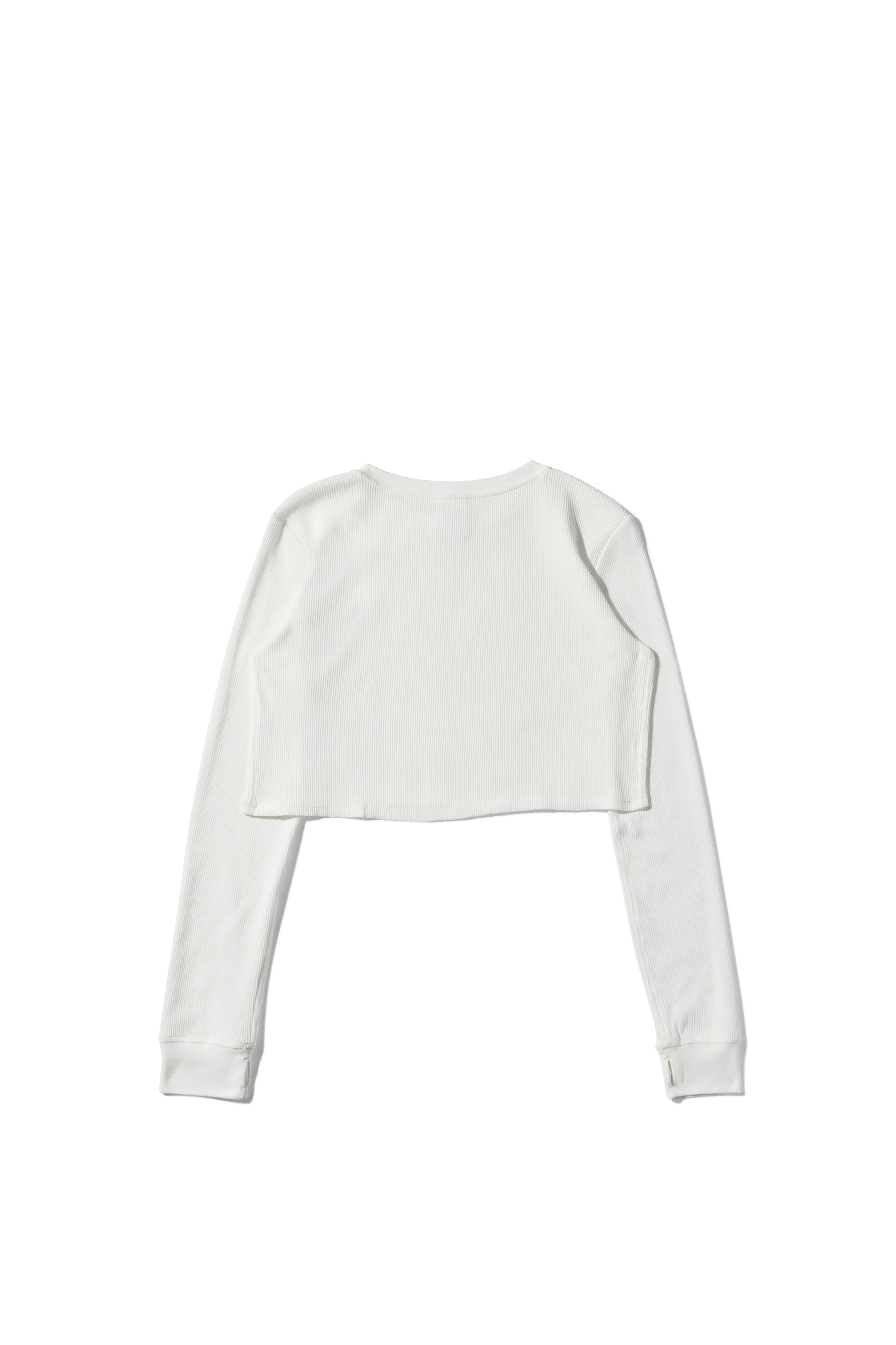 Ready to Dye Cropped Thermal Longsleeve Tee