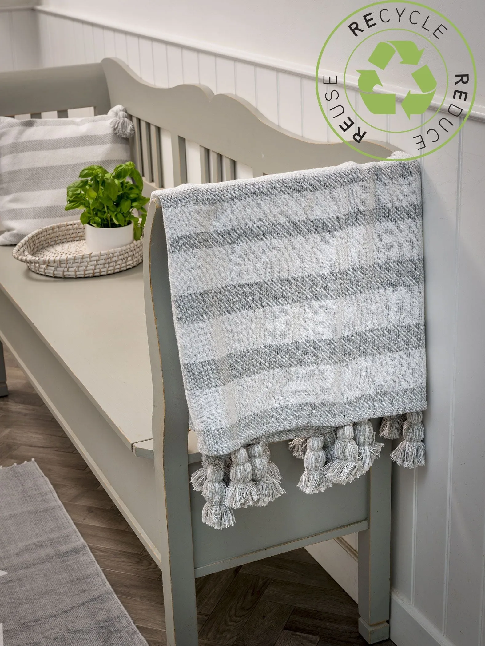 Recycled cotton throw - 3 designs