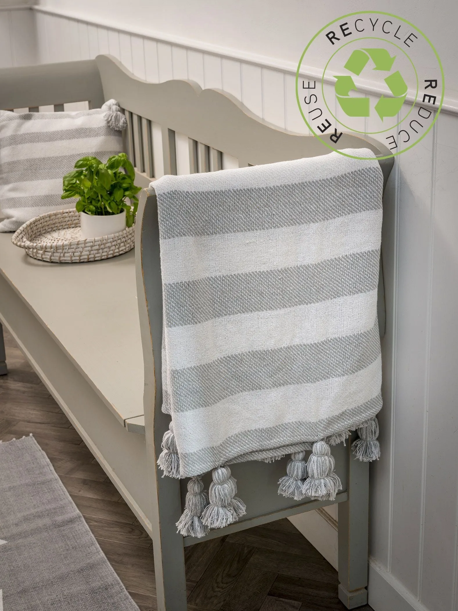 Recycled cotton throw - 3 designs
