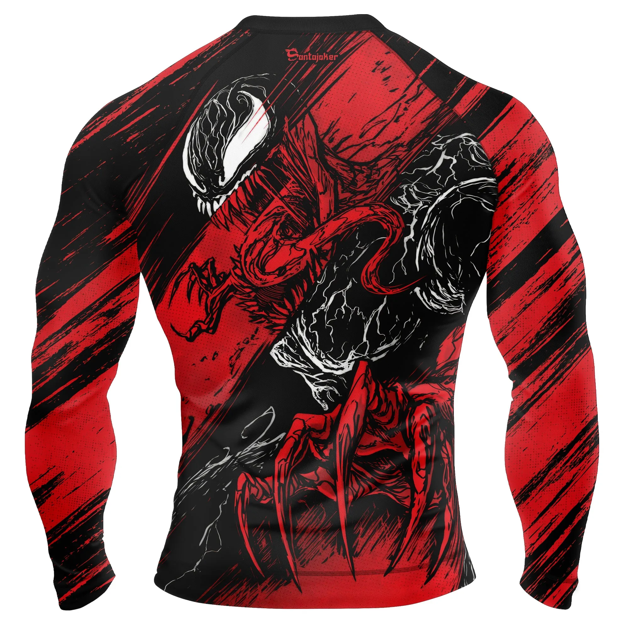 Red Venom in Horror Men's Long Sleeve Rash Guard