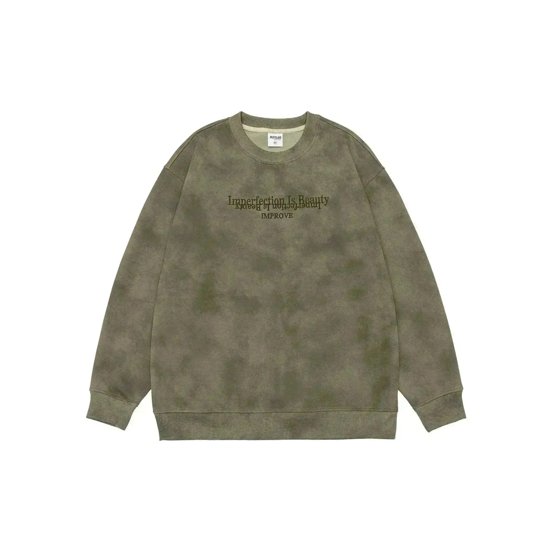 Retro heavy Oversized Crew neck Pullover sweatshirt for men