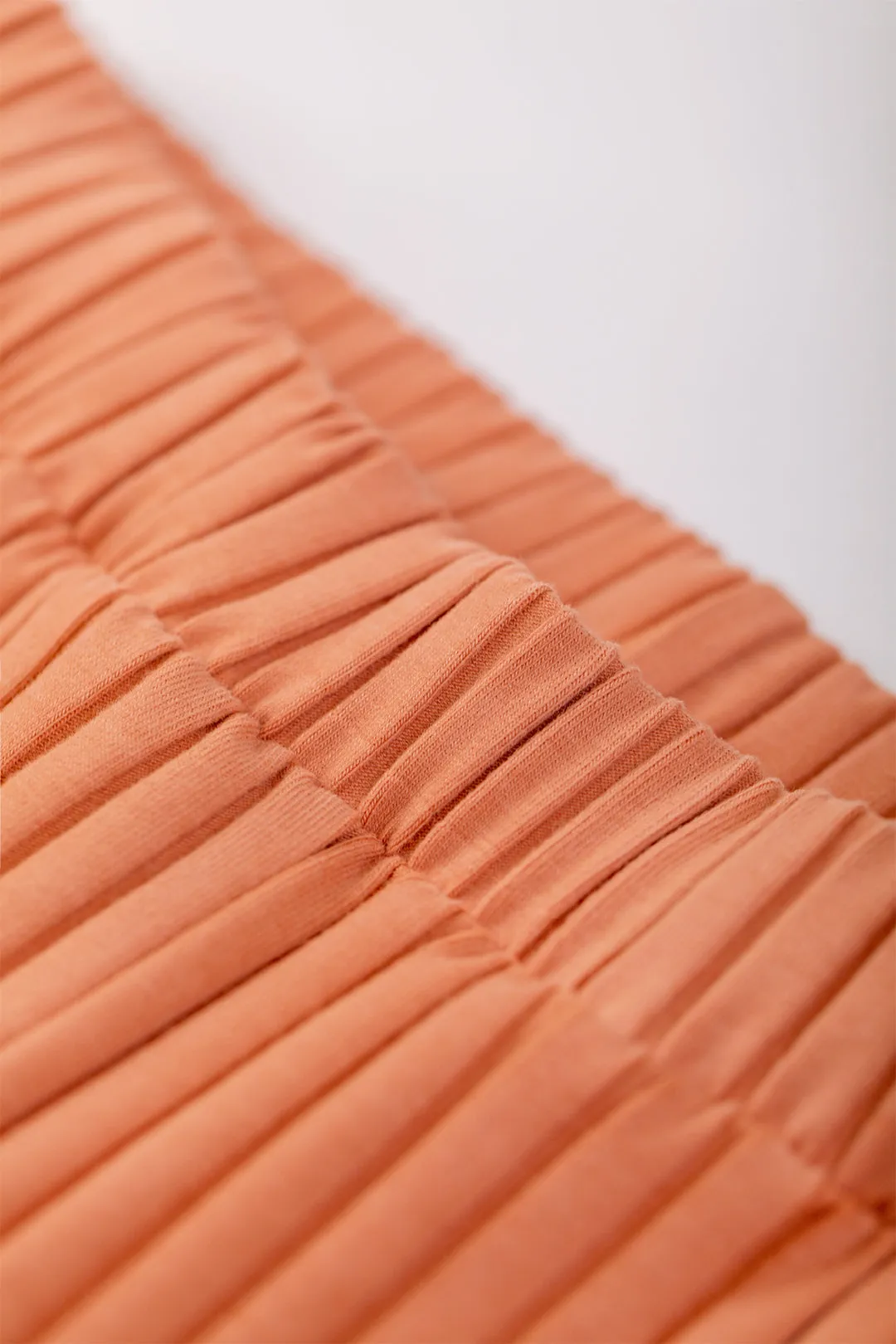 ribbed cotton pants - melon