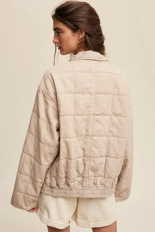 Signature Luxe Quilted Denim Jacket